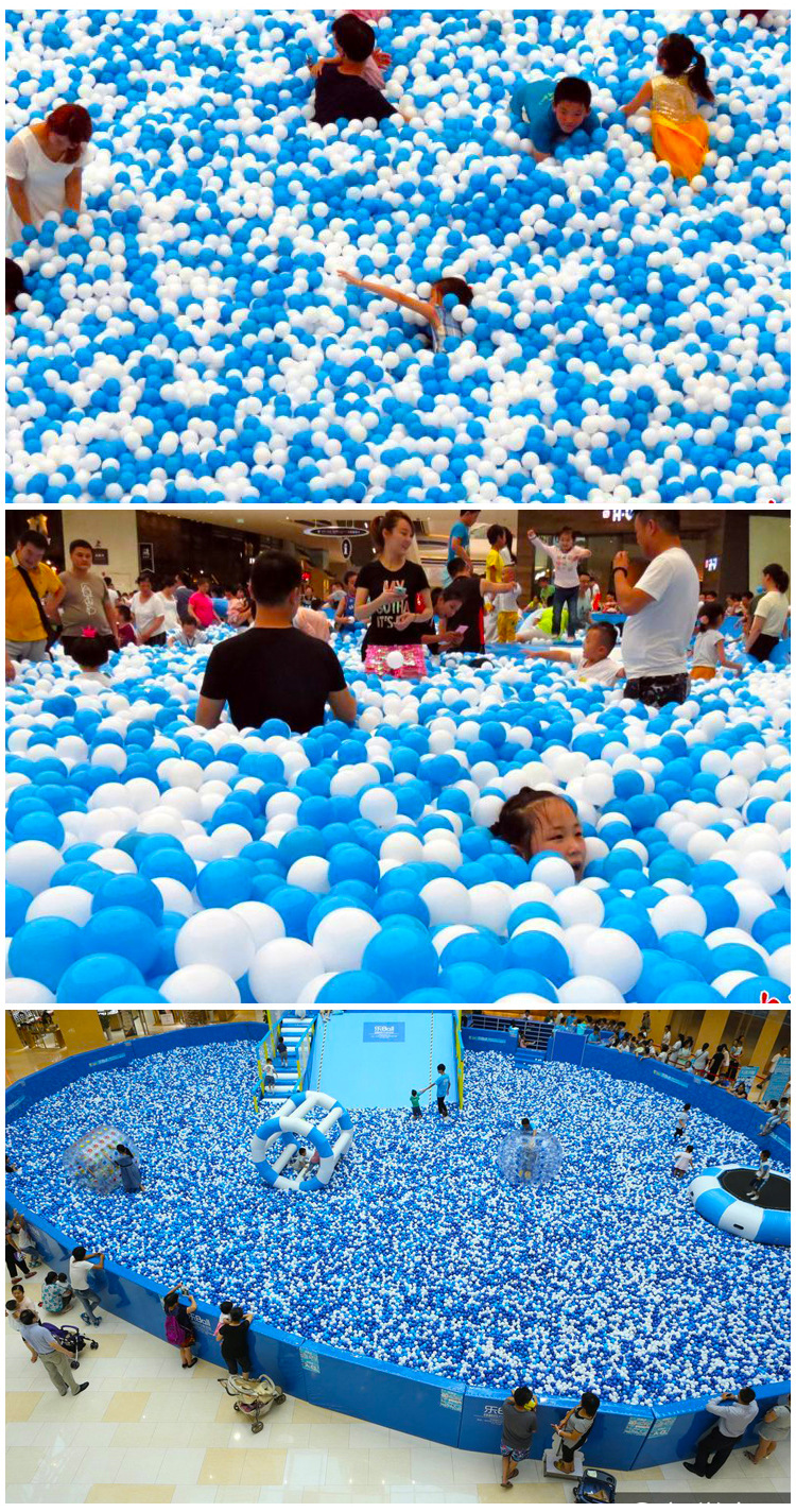 广州华乐加厚充气海洋球 百万海洋球 七彩色波波球儿童乐园玩具