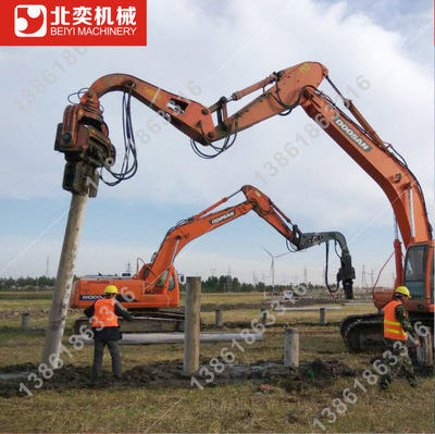 台湾芳富震动拔桩机 振动打拔桩机 高频液压振动锤 打桩机钢板桩