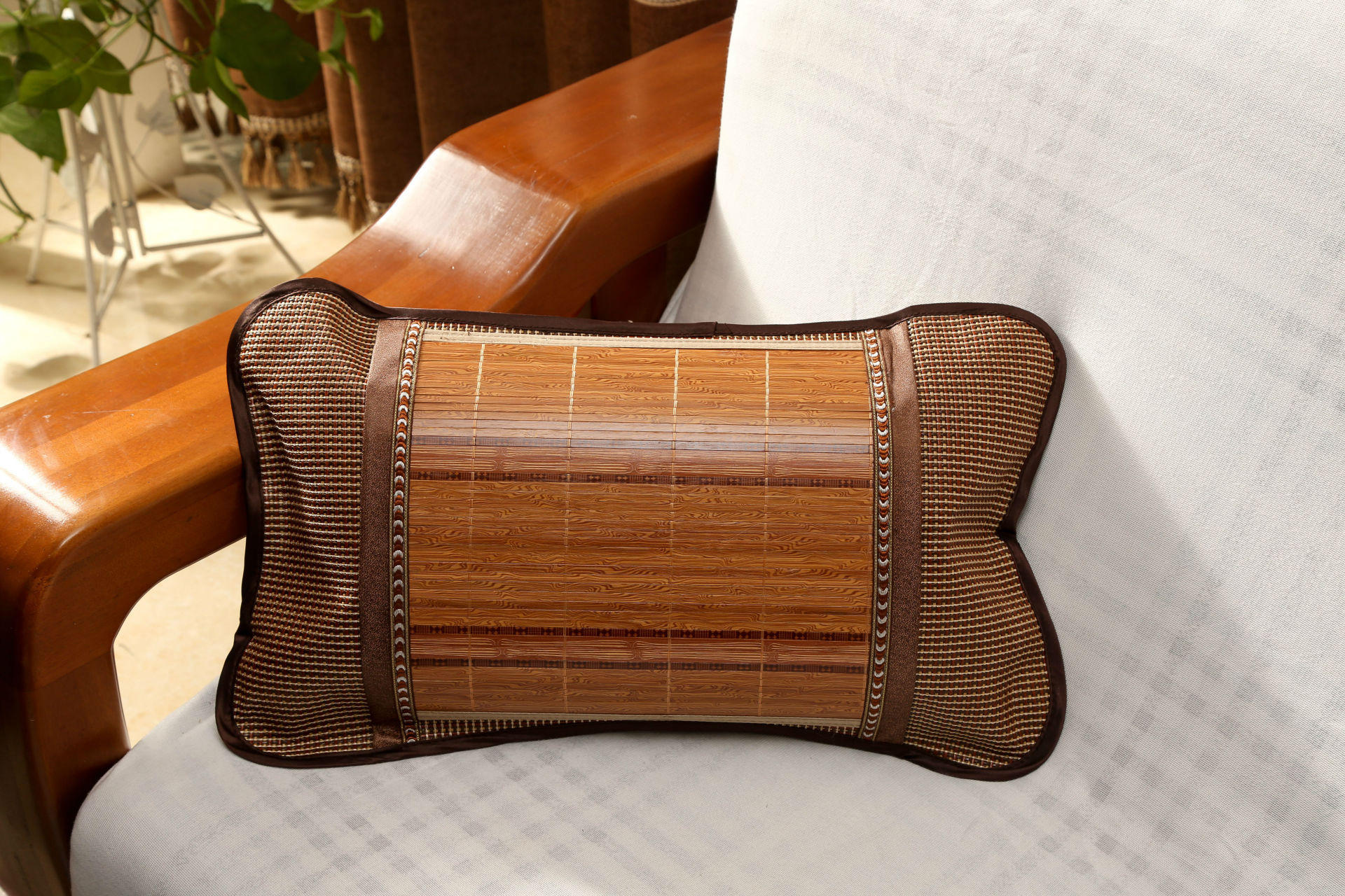 百草舒夏季舒适竹编茶叶枕头竹席枕套学生成人枕芯套厂家直销