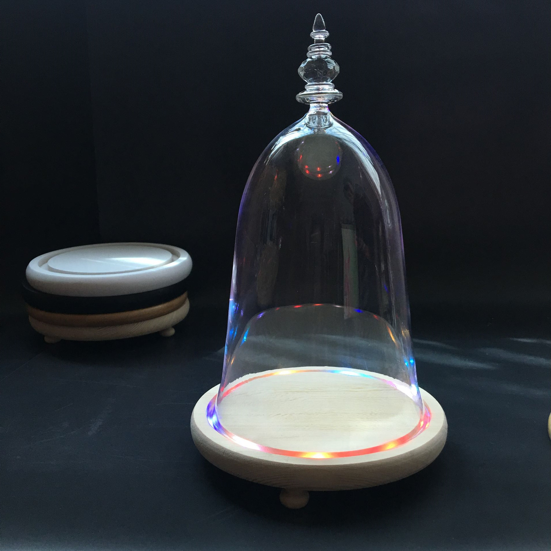 永生花玻璃罩 美女与野兽电影玻璃罩 微景观玻璃罩子