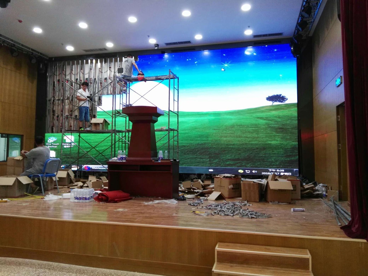 室内led显示屏 舞台租凭背景大屏幕 全彩高清小间距p1.875led屏