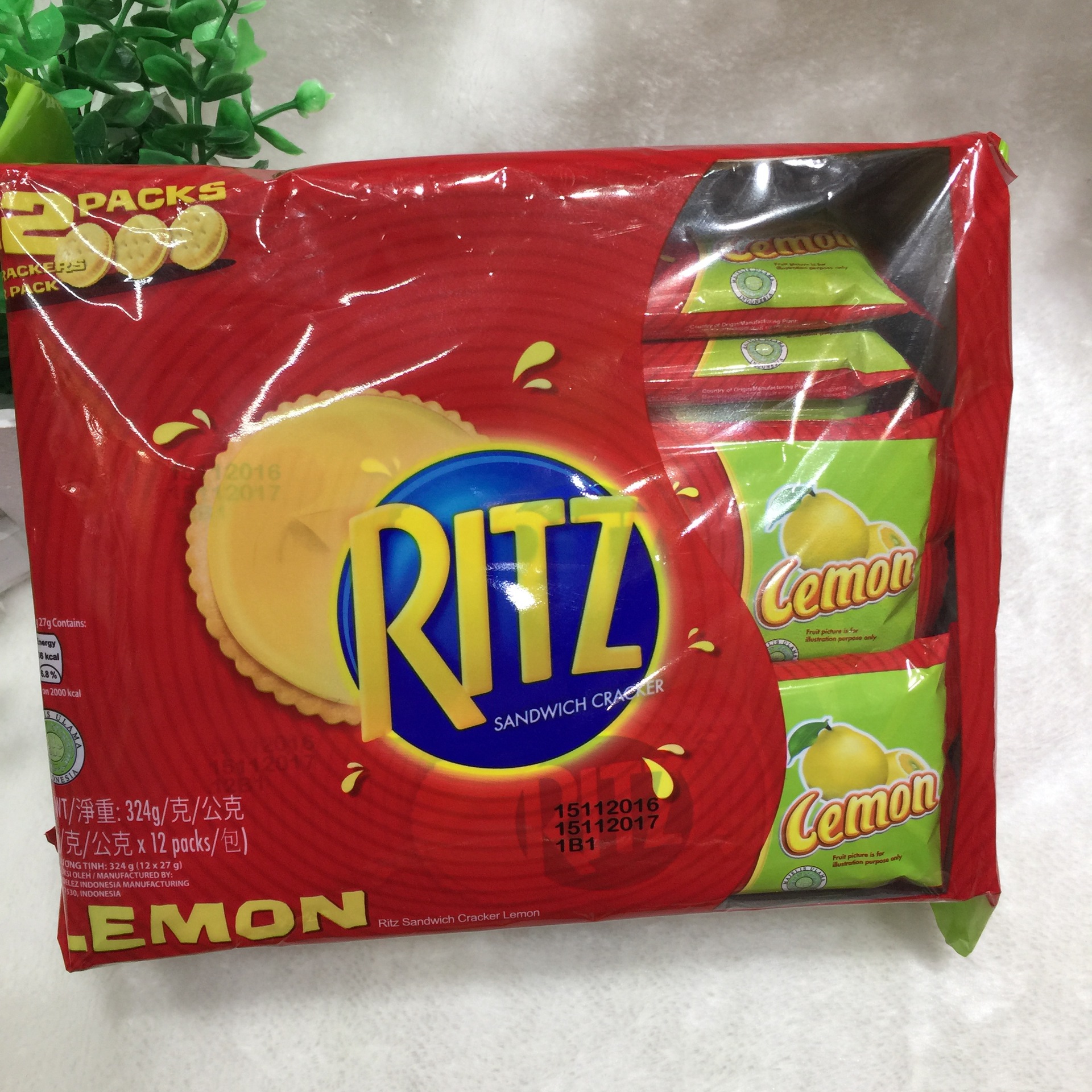 香港进口 ritz卡夫芝士夹心饼干324g休闲零食批发(已换新包装)