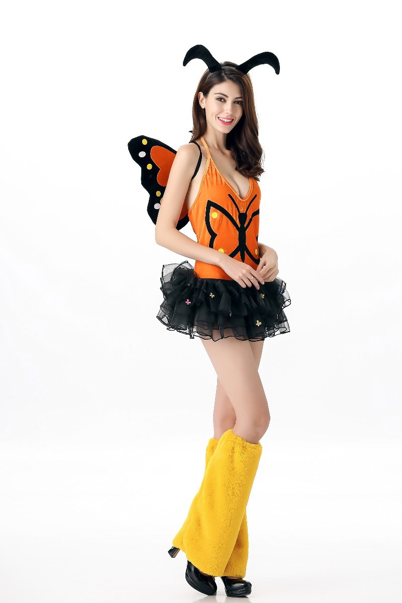 2017万圣节蝴蝶装 节日派对可爱昆虫cosplay精灵服装