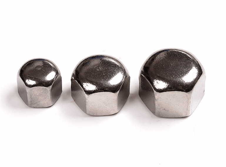 304不锈钢din917矮型六角盖形螺母/六角盖帽/盲孔螺母/m3-m20