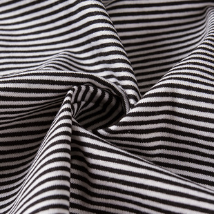 针织丝光棉细条纹 全棉条纹丝光面料 男女时装衬衣面料 纯棉布
