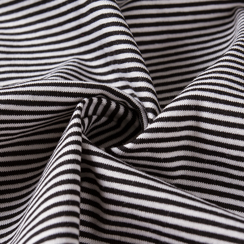 针织丝光棉细条纹 全棉条纹丝光面料 男女时装衬衣面料 纯棉布