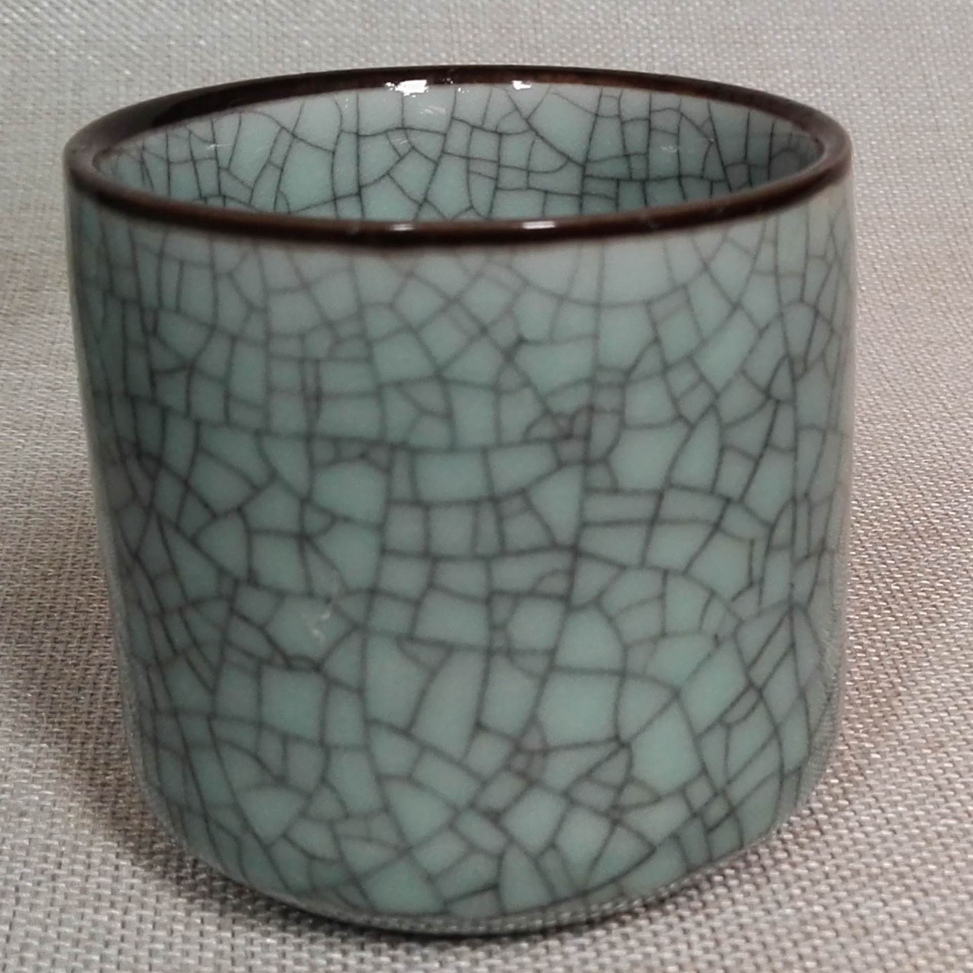 低直身杯 哥窑开片仿古陶瓷器茶杯水杯子牛奶杯.情侣款.家用杯