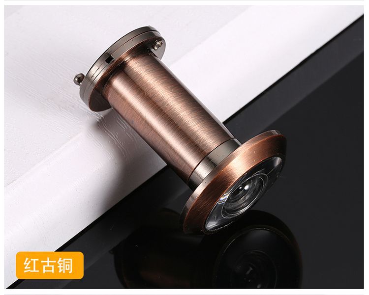 纯铜酒店门猫眼黄铜门镜安全防盗防偷窥高清光学玻璃220度广角