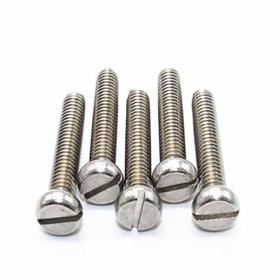正品304不锈钢 一字槽圆柱头螺钉 m5*6-m5*50 开槽螺丝 gb65