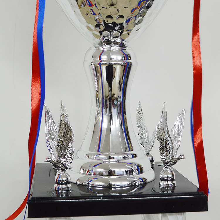 佛山奖杯跆拳道协会团体银色奖杯 武术散打总分冠亚季军大号奖杯