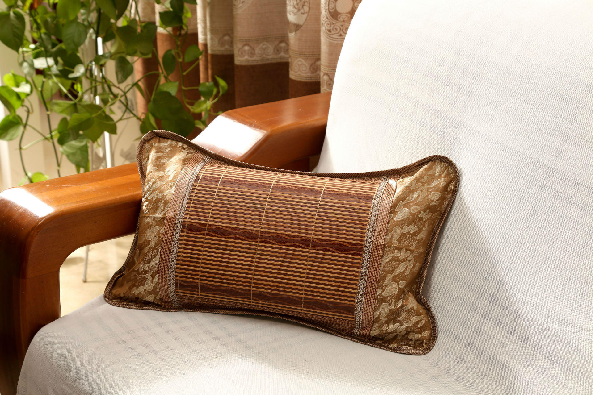 百草舒夏季舒适竹编茶叶枕头竹席枕套学生成人枕芯套厂家直销