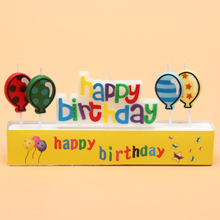 厂家直销气球字母happy birthday创意米奇米妮卡通生日蛋糕蜡烛