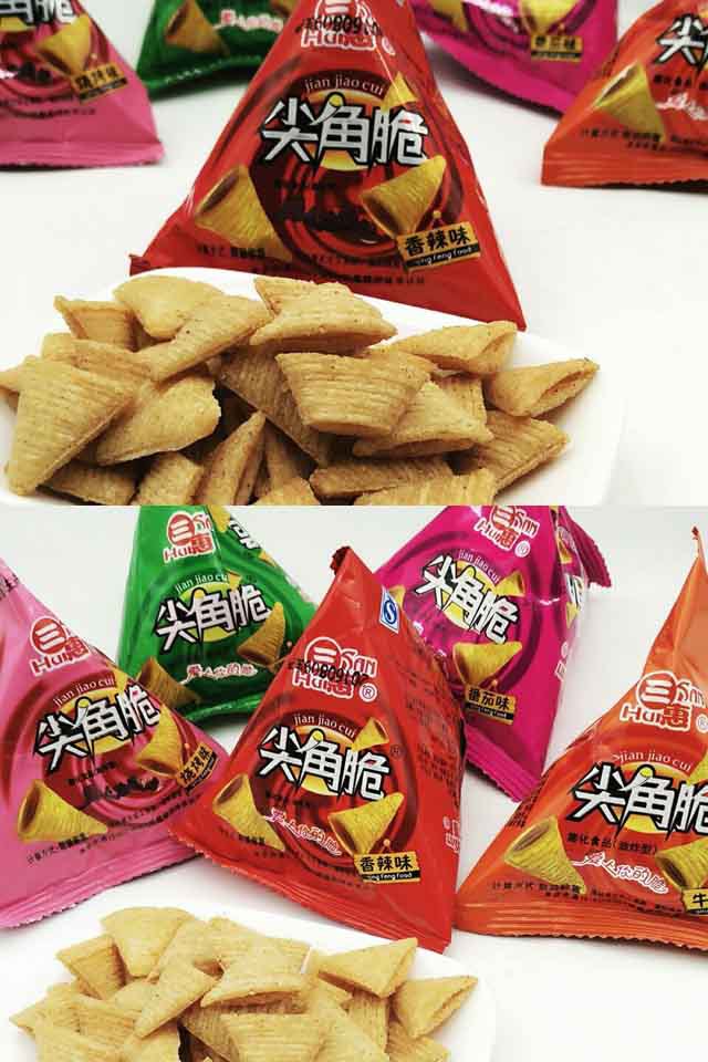 三惠尖角脆妙脆角薯片牛肉番茄海苔香辣烧烤味整箱7斤 江浙沪包邮