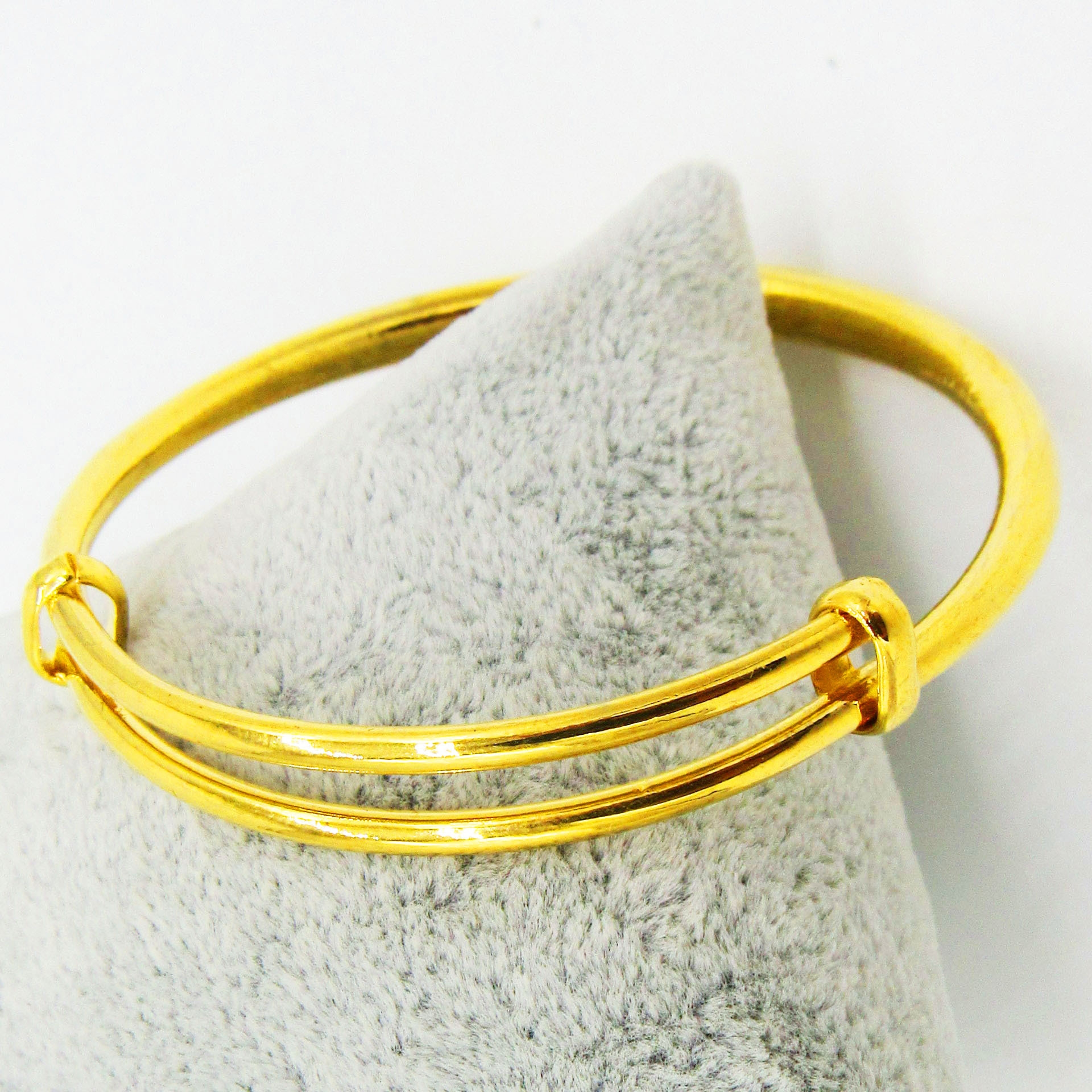 圆棒光面手镯 火爆老人首饰 纯铜镀真金 黄铜首饰批发 支持订做