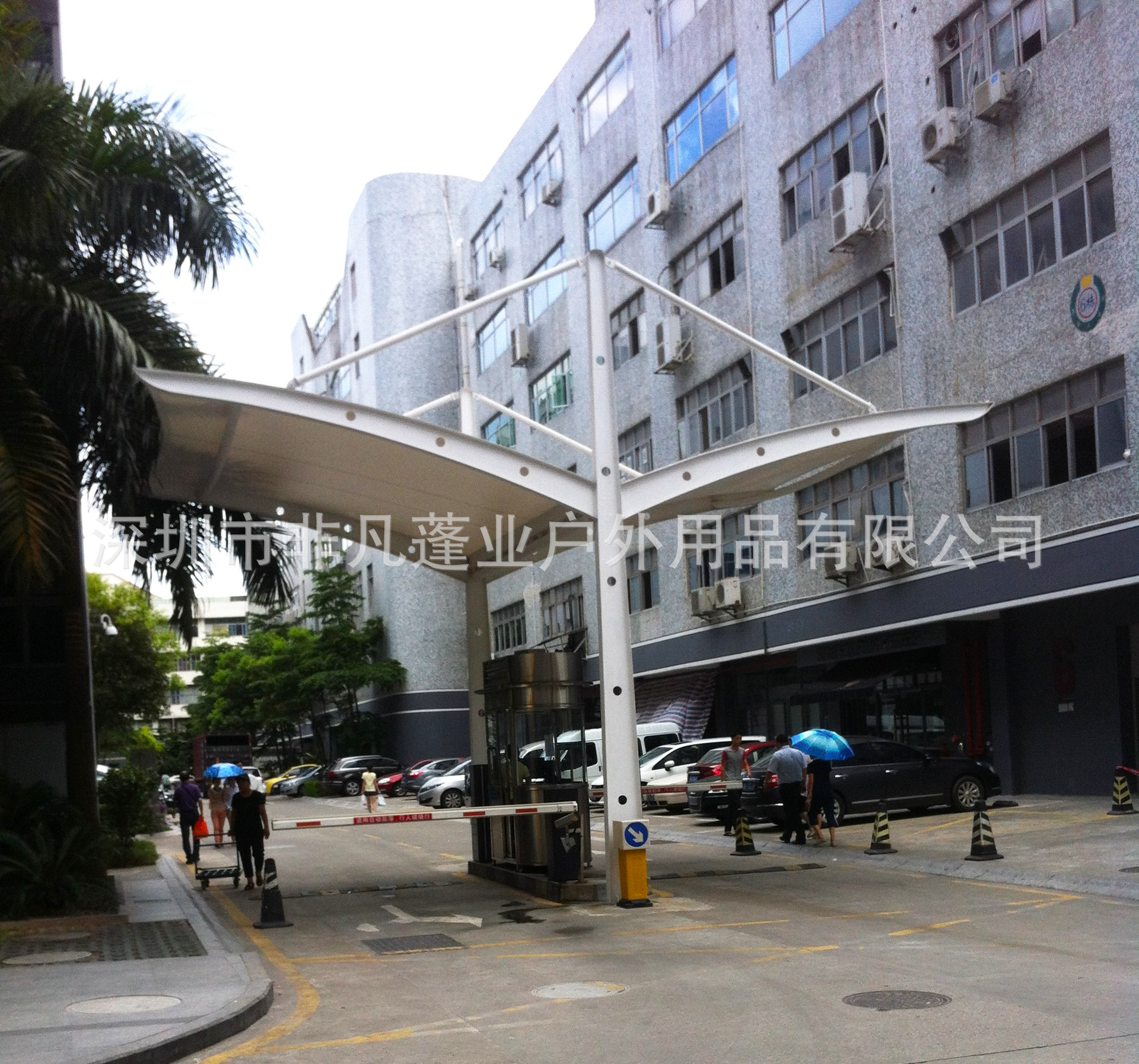 膜结构岗亭双开蓬 膜结构遮阳雨棚定制 停车场收费站膜结构