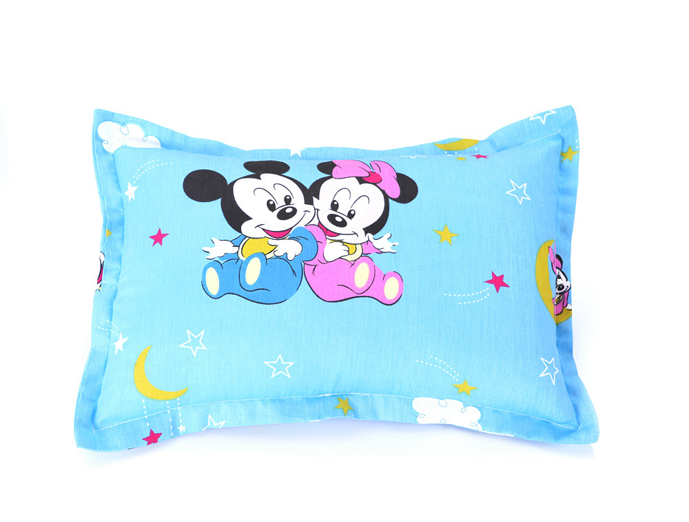 新款纯棉护颈枕头全棉卡通儿童保健枕芯 幼儿园用学生枕头批发