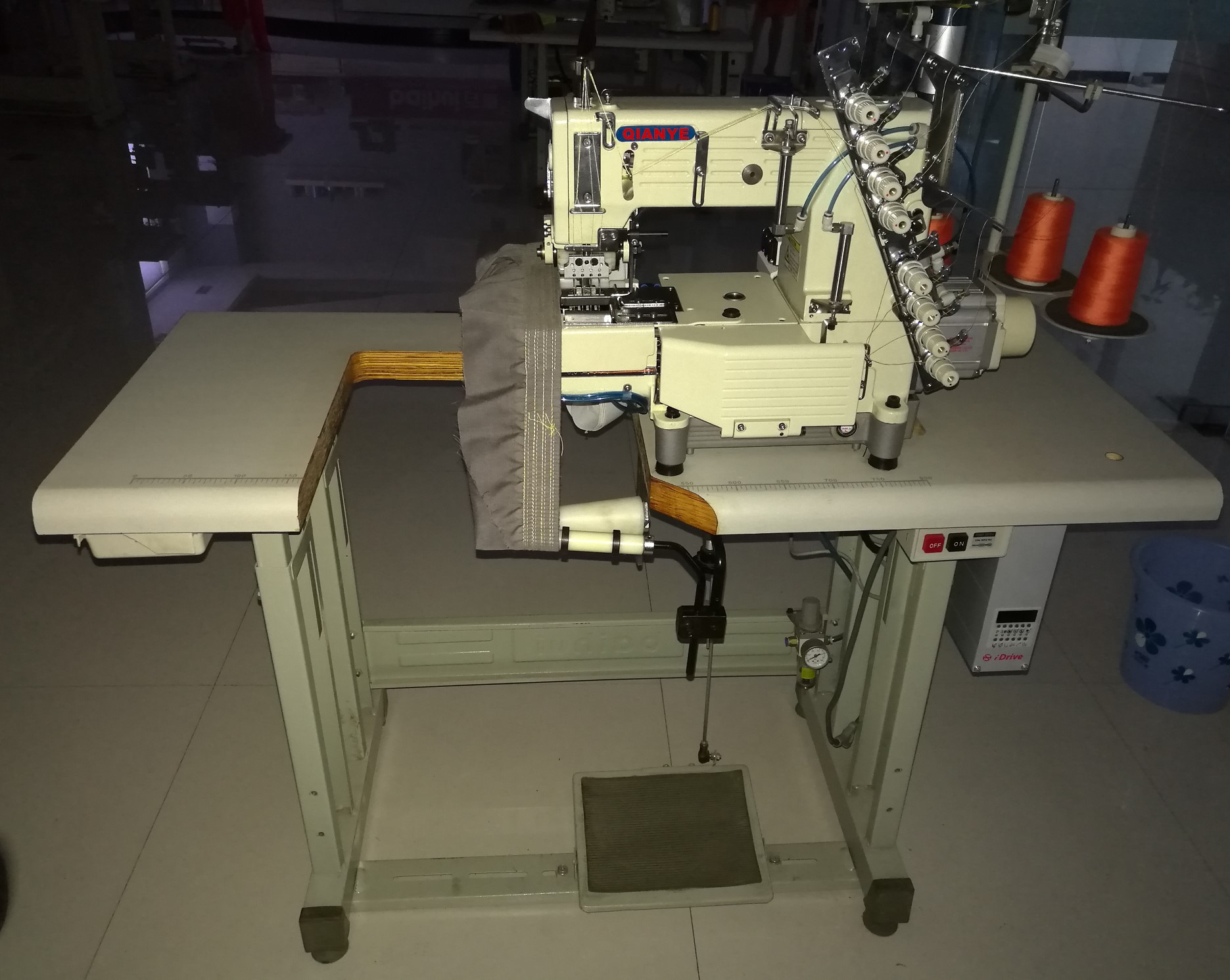 上腰机 飞马款小方头自动剪线4针 8针 12针拉腰机裤头 橡筋机直销