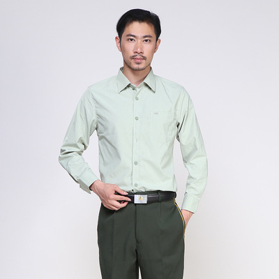 正品男女长袖衬衣 陆内衬军绿衬衣武春秋长袖衬衣夏裤 厂家直销