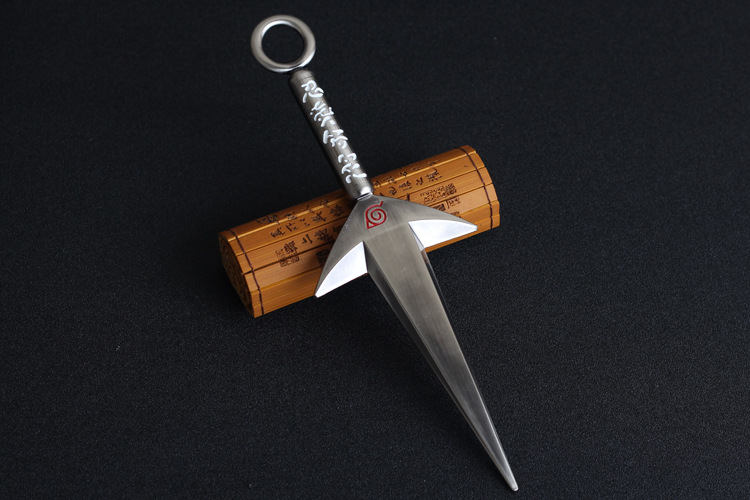 动漫周边 火影忍者 鸣人 四代目手里剑22厘米带皮套兵器模型刀扣