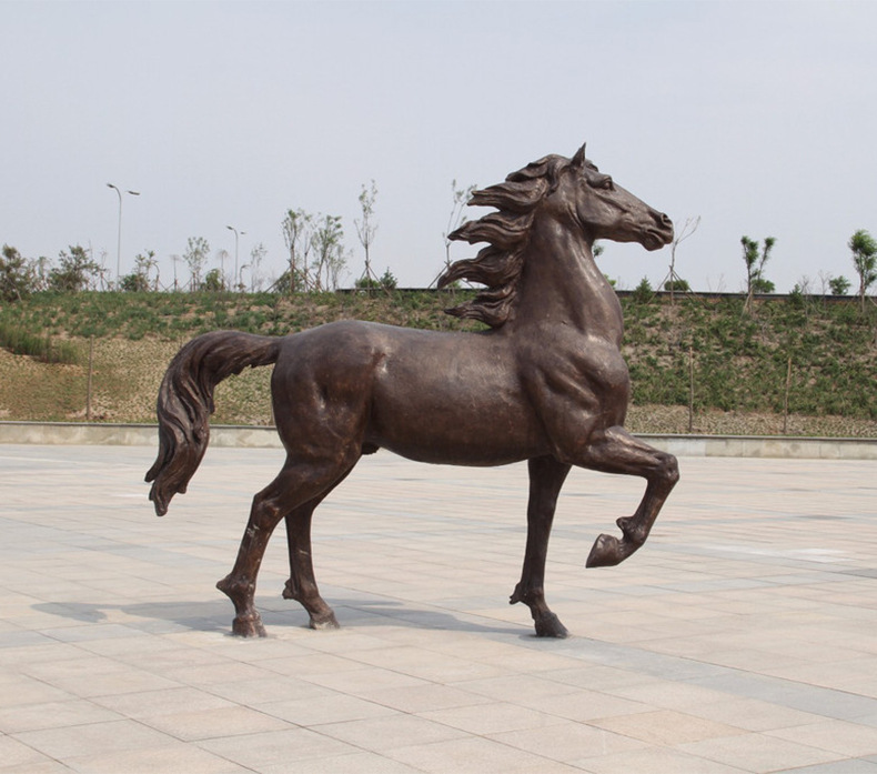 铜马动物雕像 厂家供应铸铜景观 广场商业街景区 铜马雕塑