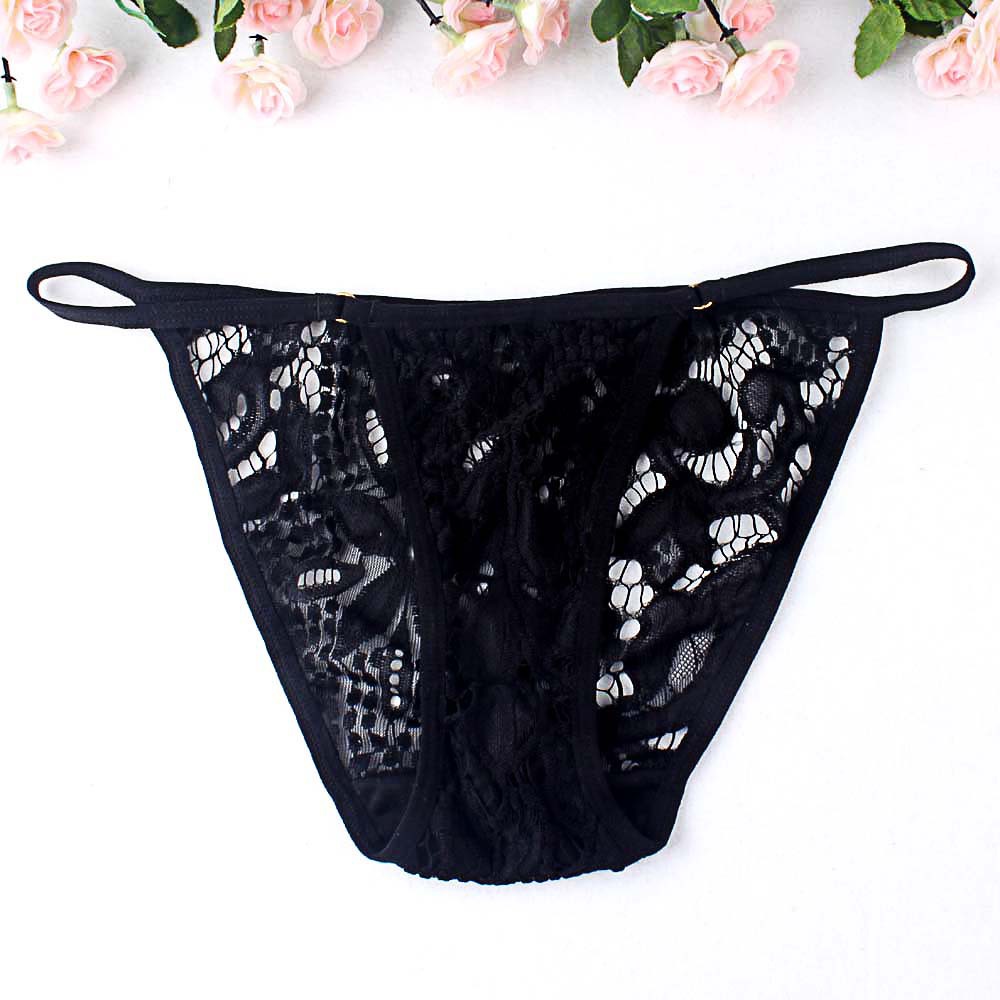 镂空提花三角内裤 透明性感花朵情趣内裤 新婚内衣裤