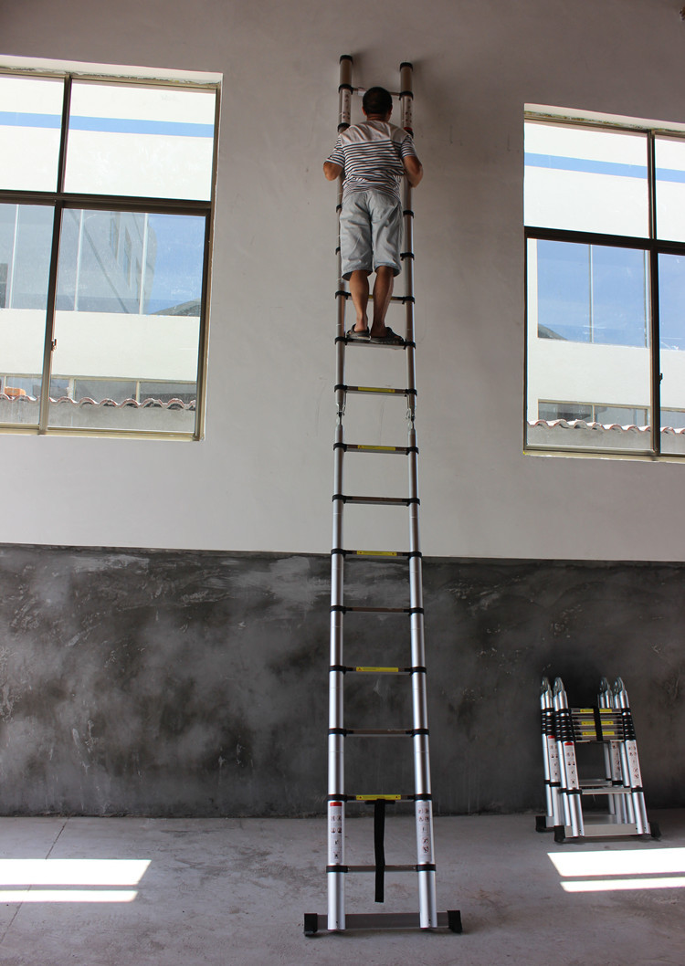 2.5 2.5变5米多功能伸缩梯折叠竹节人字家用工程升降铝合金梯子