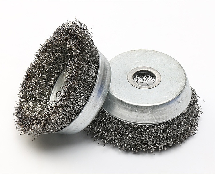 不锈钢碗型钢丝轮不锈钢丝轮金属抛光打磨除锈钢丝刷子角磨机用