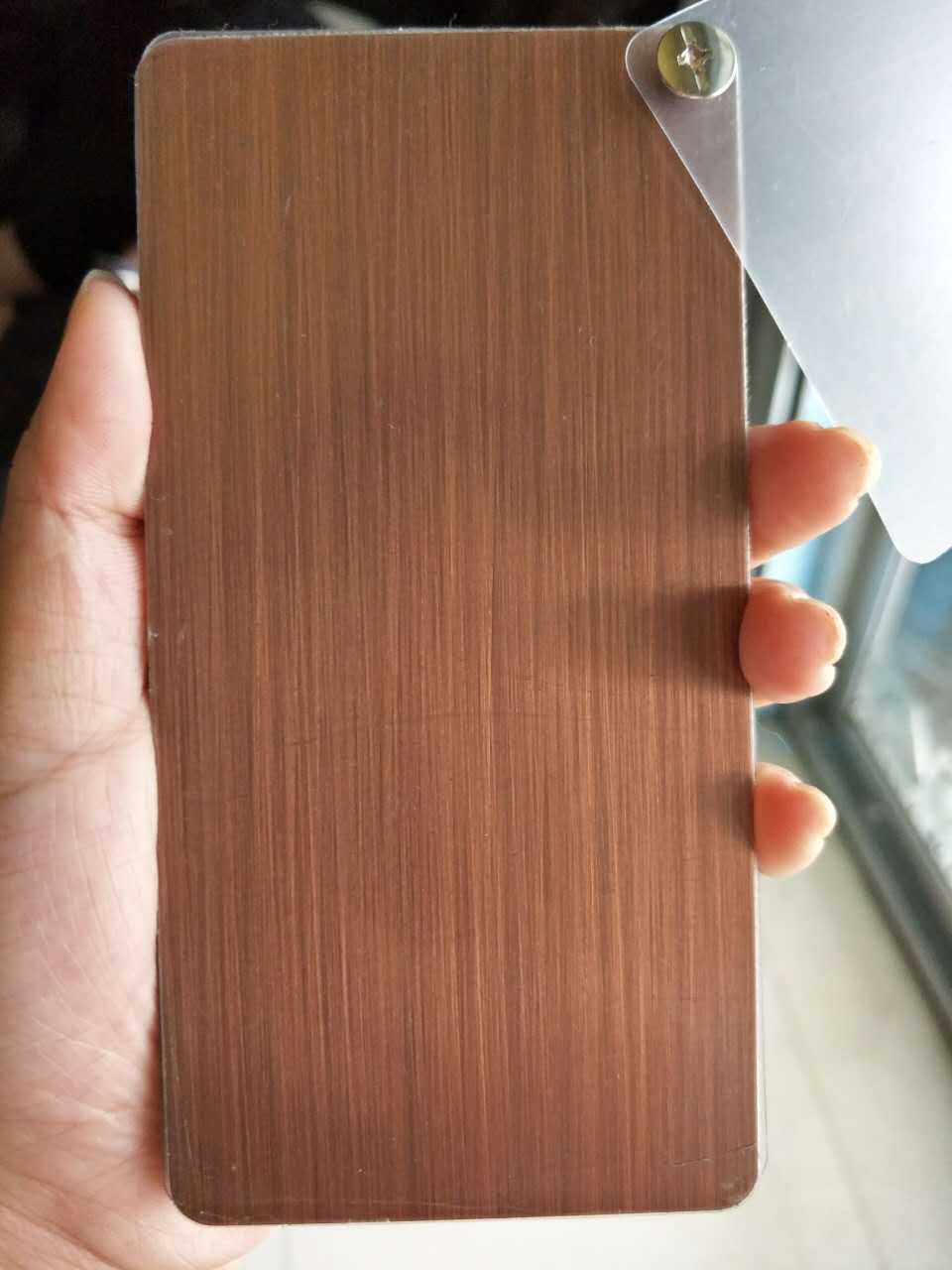 厂家直销 手工拉丝发黑红古铜 不锈钢镀铜板 304#201 高端板