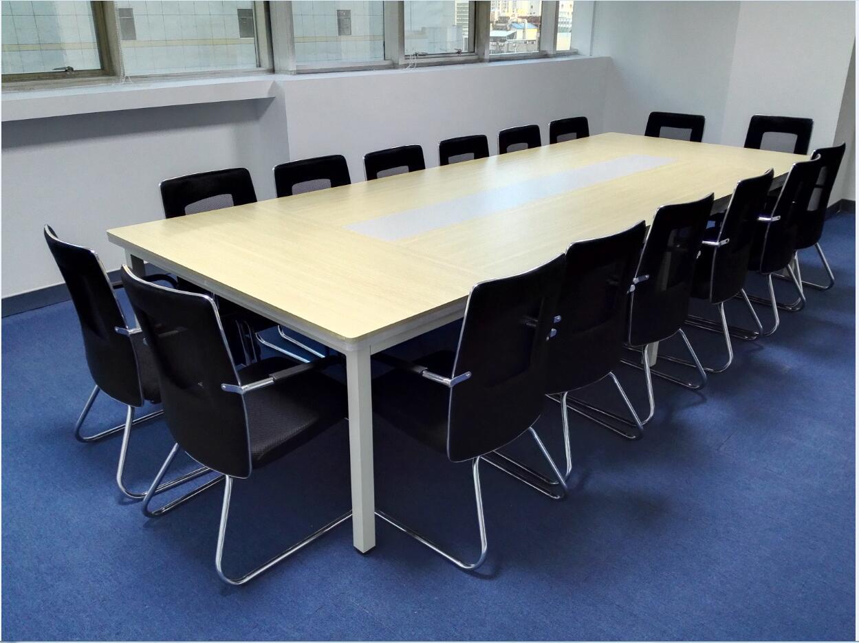 厂家直销可定制钢架简约现代长款会议桌生意洽谈桌职员培训桌