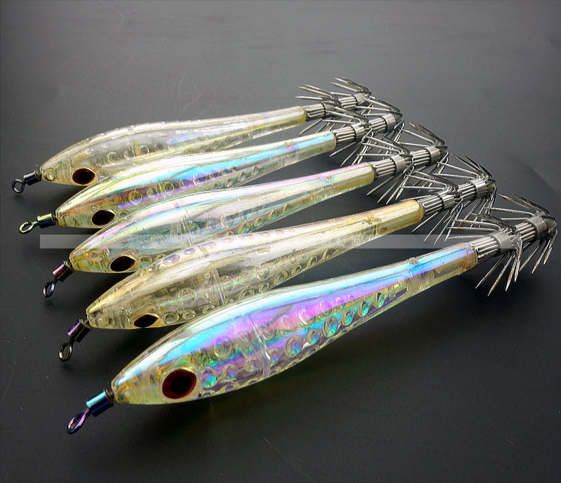 同蚨鱿鱼钩 速卖通热卖多彩色可选夜光仿生海钓鱿鱼鱼饵章鱼鱼饵