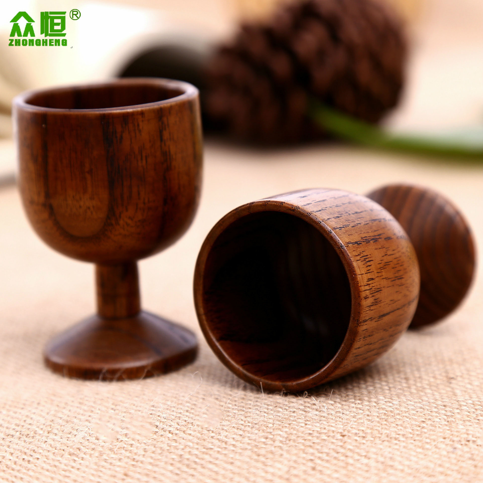 1万个跨境速卖通新款木质酒杯 精致创意实木杯子 酸枣木酒杯批发相似