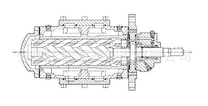 三螺杆泵 泵头图纸