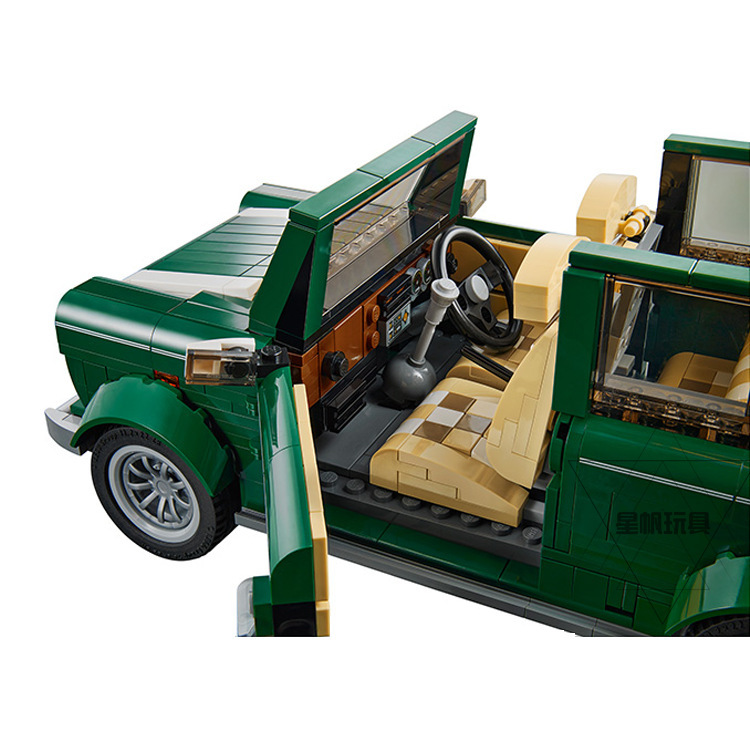 乐拼21002科技系列 复古迷你车益智拼装拼插积木玩具