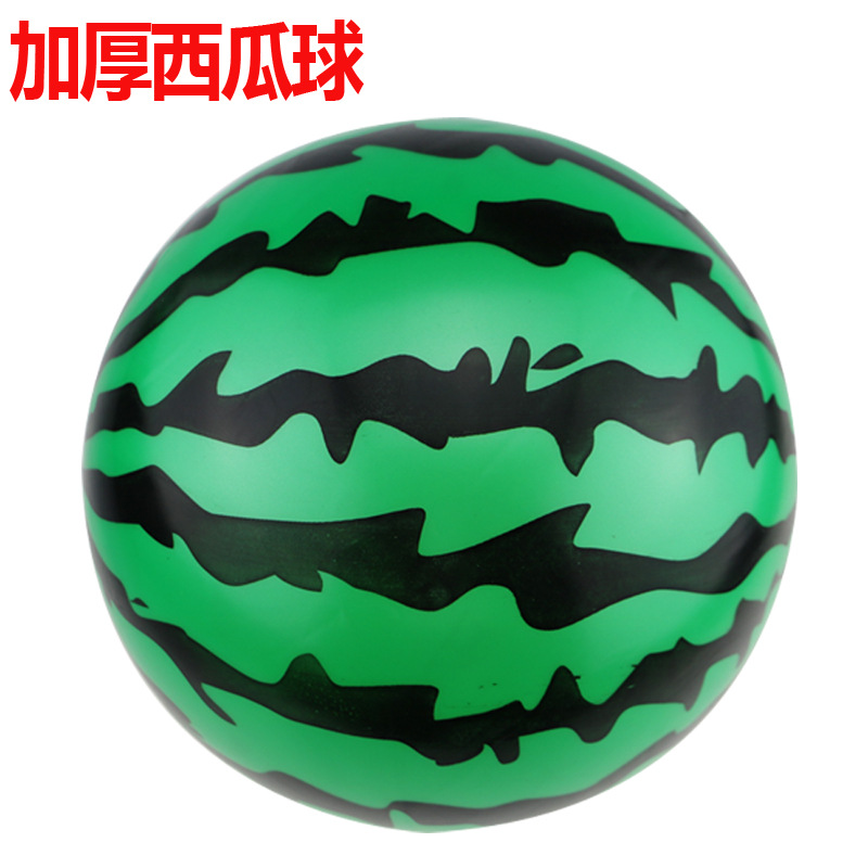 Factory Wholesale Children's Inflatable Toys 10-Inch Watermelon Ball PVC Inflatable Toy Ball Large 25cm Bounce Ball