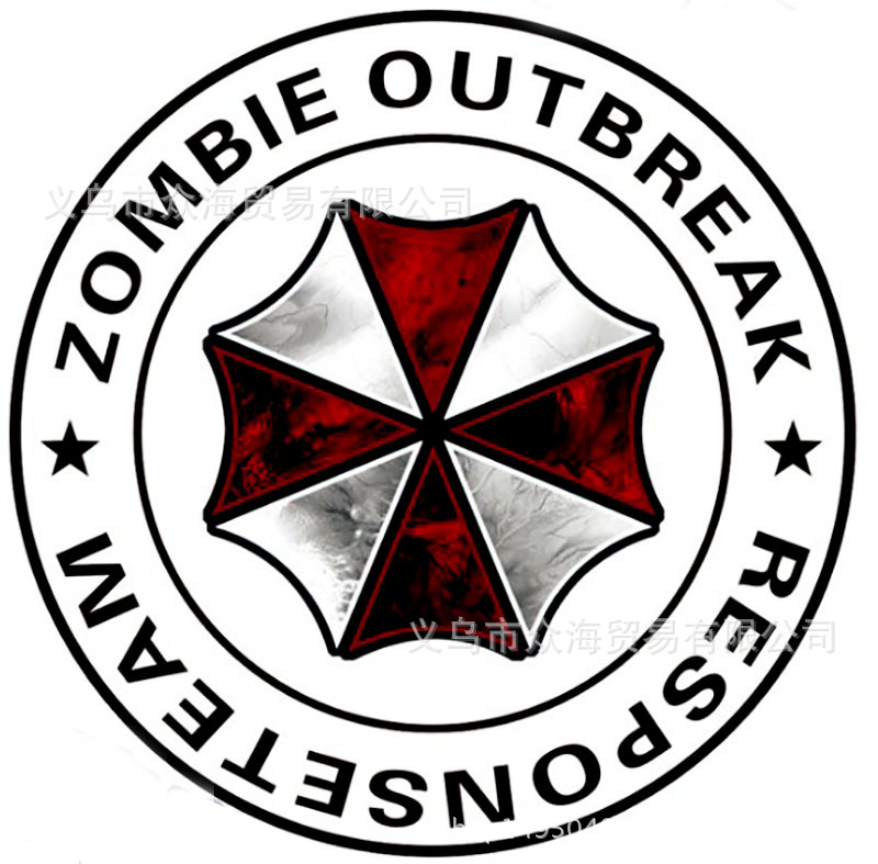 c080外贸生化危机保护伞汽车贴纸 加油贴油箱盖贴 个性汽车装饰贴