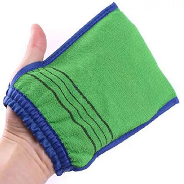 Factory Direct Sales Korean Double-Sided Free Scrubbing Towel Strong Ash Exfoliating Double-Layer Back Rub Towel Bath Gloves Wholesale