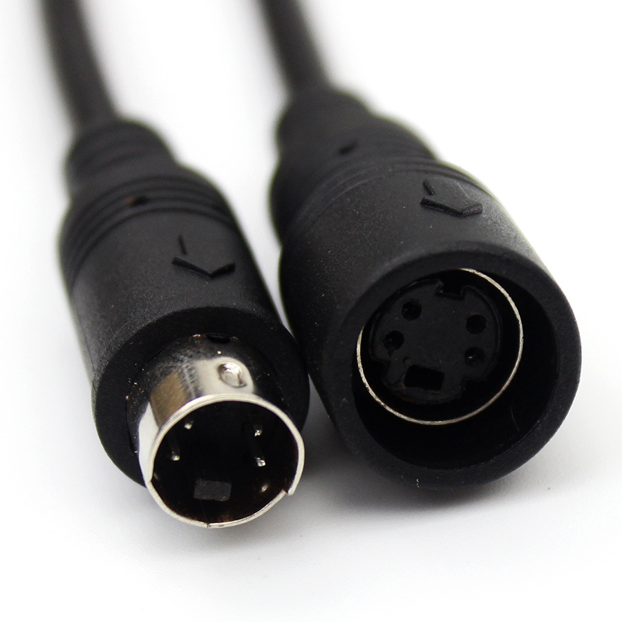 4芯s端子线 防水s端子线 防水minidin线源头工厂公对母音频线