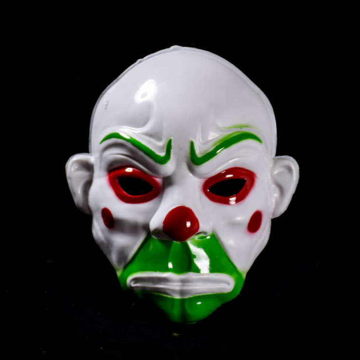 新款搞怪小丑面具男女童表演化妆舞会面具恐怖鬼脸面具万圣节面罩
