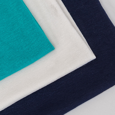 32支oe气流纺人棉布 单面弹力针织布 休闲t恤运动服面料 人棉汗布