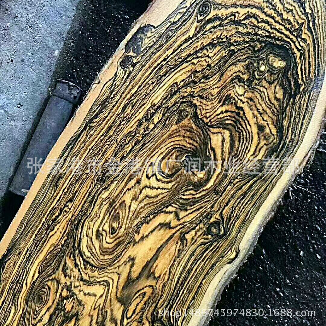 厂家直销黄金檀原木 虎皮檀 墨西哥黄金檀 家具材 花纹美丽
