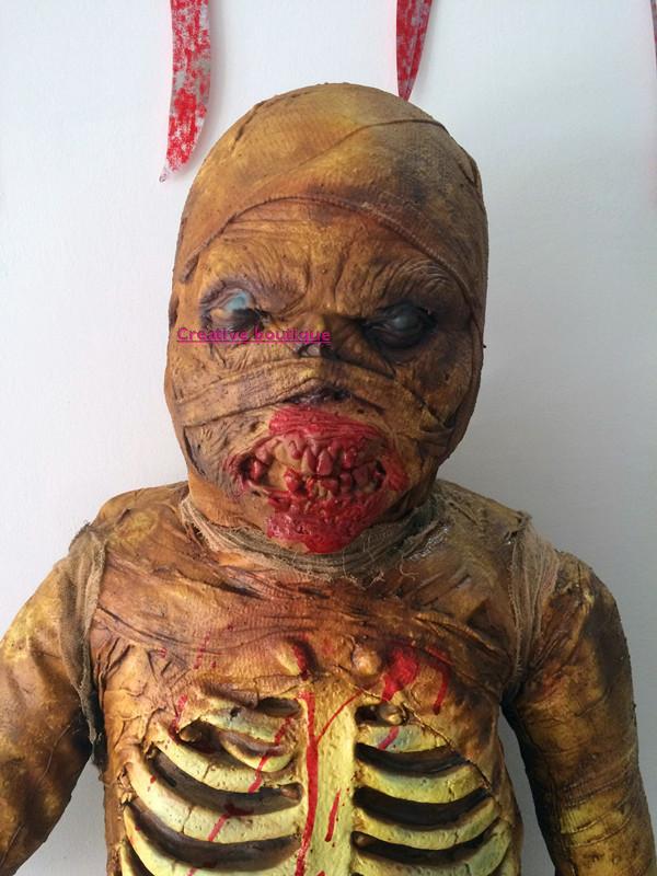 骷髅骨架干尸电动鬼屋道具密室装饰血腥头白骨精婴儿恐怖尸体模型