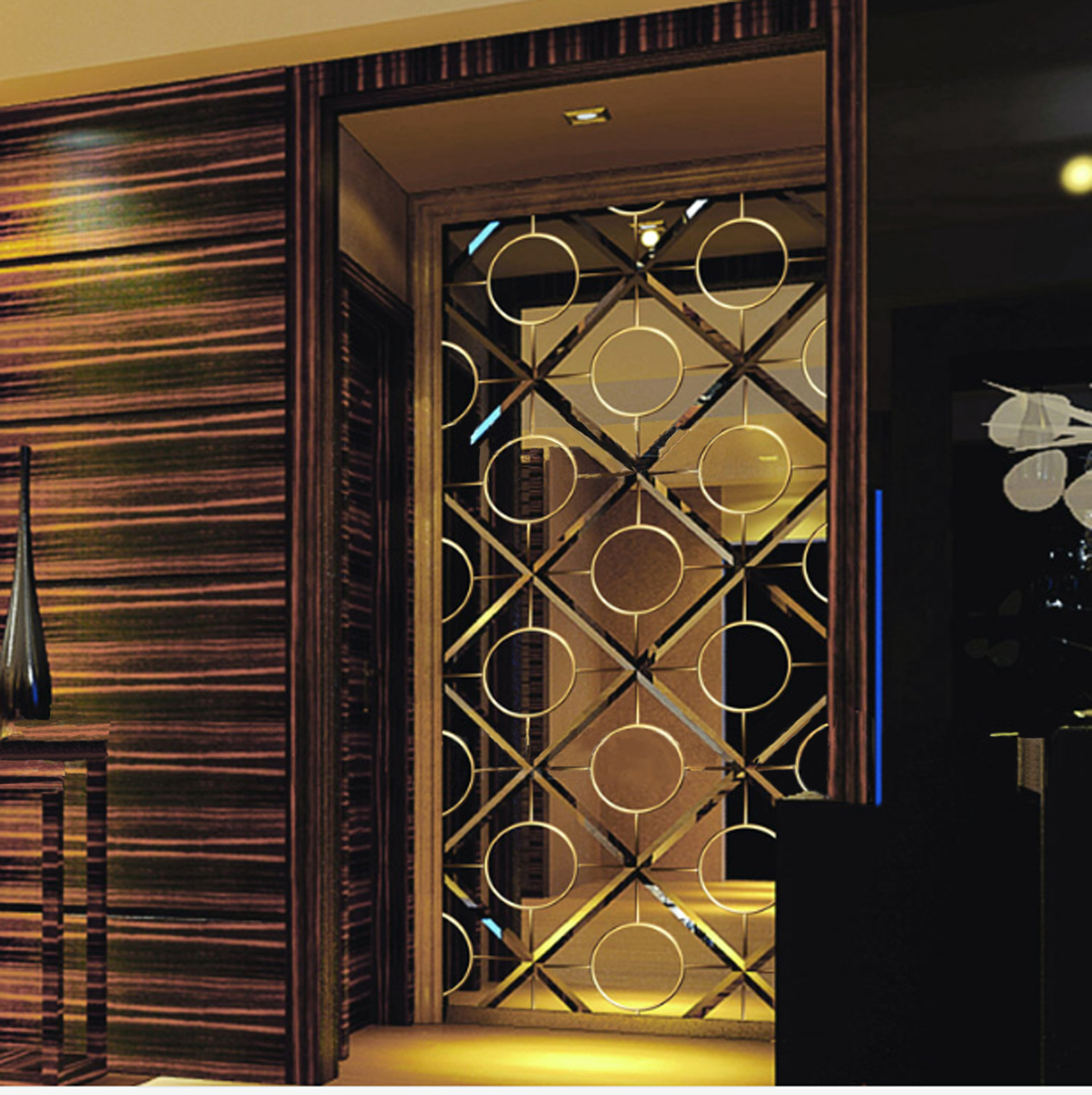 可定制艺术拼镜 沙发电视餐厅背景墙 茶镜玻璃镜砖吊顶