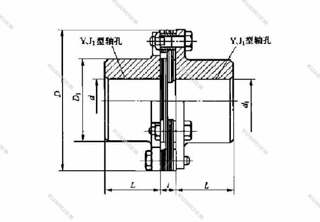 jzm型重型机械用膜片联轴器结构图
