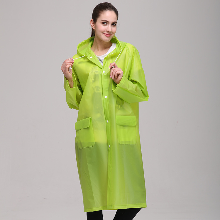 Mr. Yu Factory Supply Thickened Eva Outdoor Adult Raincoat One-Piece Raincoat Hiking Poncho Rain Gear Wholesale