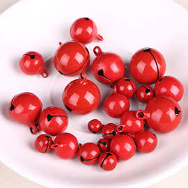 红铃铛不退色烤漆铜铃铛宠物铃铛 diy饰品配件喜庆红色铜铃铛批发