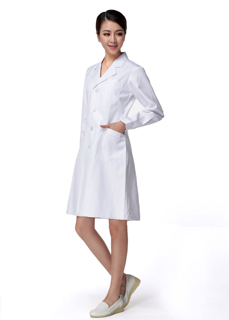 白大褂短袖女医生夏装薄款舒适透气长袖收腰修身护士服冬装工作服