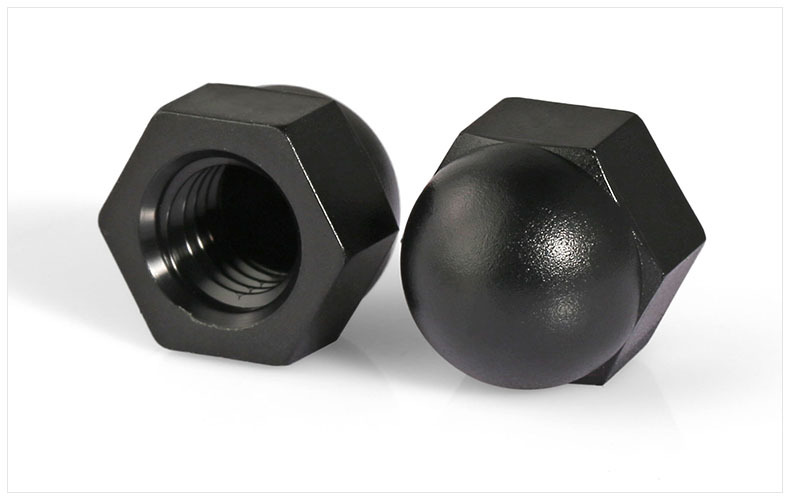 黑色白色尼龙塑料球头螺母 盖型/形一体六角螺母m3m4m5m6m8m10m12