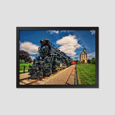 工业风格复古怀旧蒸汽机火车装饰画酒吧咖啡厅挂画墙画ktv海报