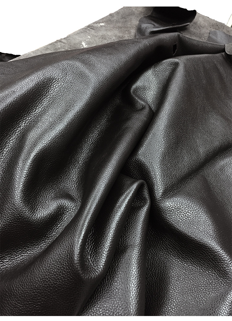 【海涛皮业】咖啡色荔枝纹头层牛皮真皮沙发钱包皮料整张出售