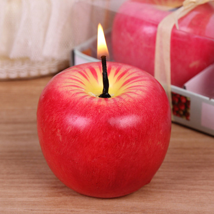 圣诞礼品仿真水果苹果蜡烛平安夜礼物赠送礼品创意商务馈赠